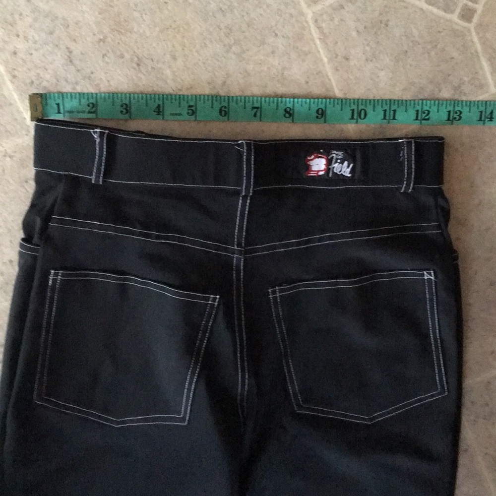 HOUSE OF FIELD STRETCH BLACK FLARE LEG PANTS EUC - Picture 5 of 8